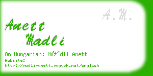 anett madli business card